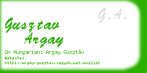 gusztav argay business card